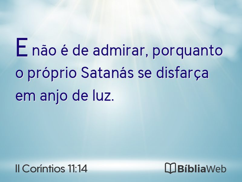 II Coríntios 11:14 em imagem para compartilhar