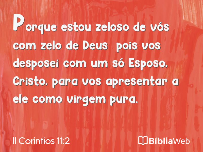 II Coríntios 11:2 em imagem para compartilhar