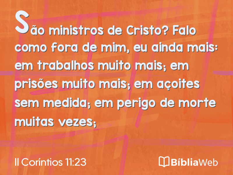II Coríntios 11:23 em imagem para compartilhar
