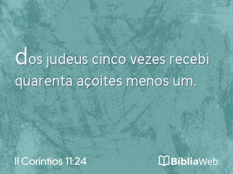 II Coríntios 11:24 em imagem para compartilhar