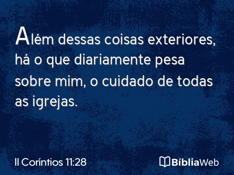 II Coríntios 11:28 em imagem para compartilhar