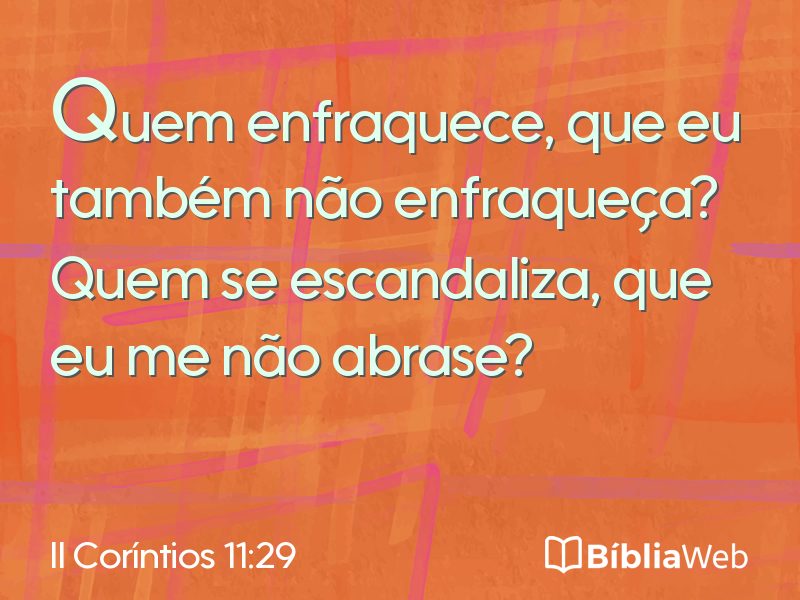 II Coríntios 11:29 em imagem para compartilhar