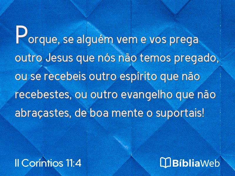 II Coríntios 11:4 em imagem para compartilhar