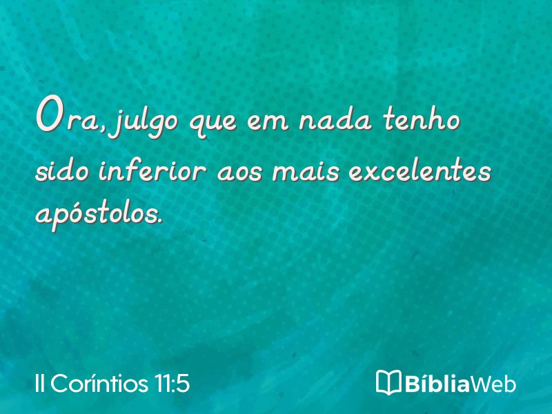 II Coríntios 11:5 em imagem para compartilhar