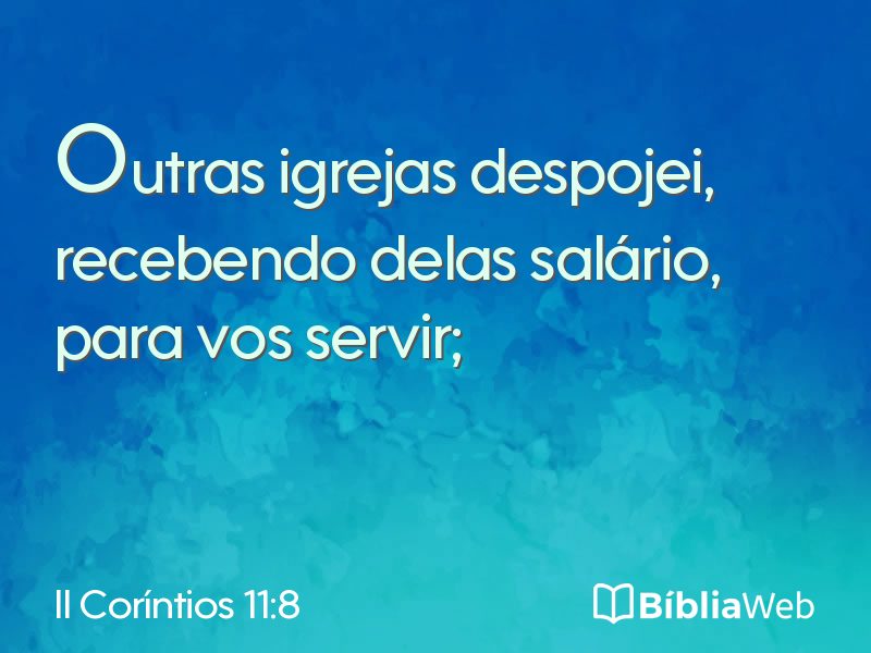 II Coríntios 11:8 em imagem para compartilhar
