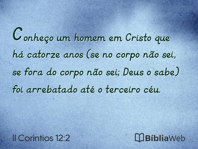 II Coríntios 12:2 em imagem para compartilhar