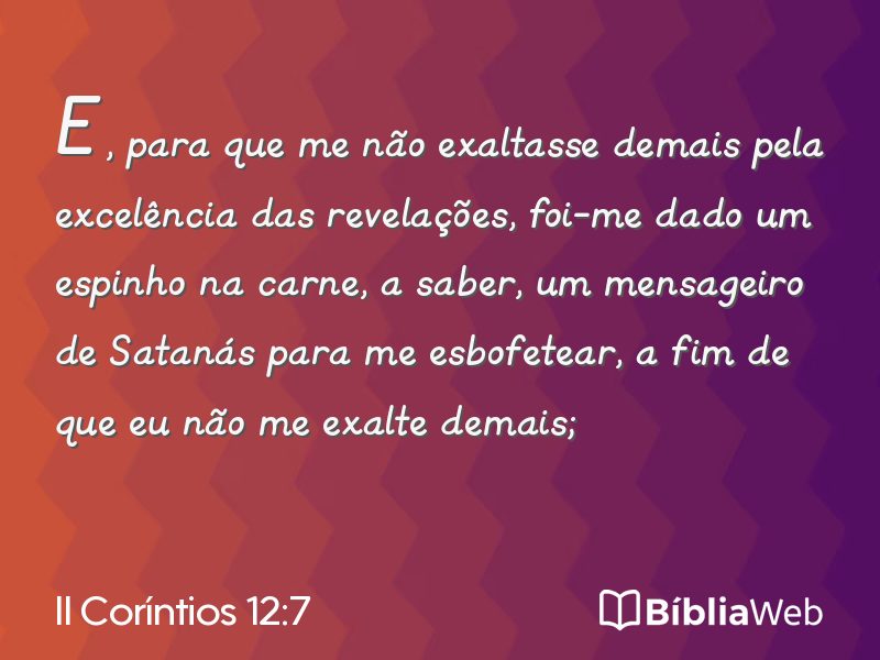 II Coríntios 12:7 em imagem para compartilhar
