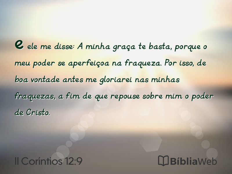 II Coríntios 12:9 em imagem para compartilhar