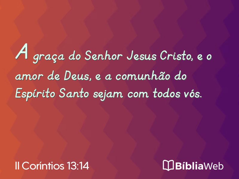 II Coríntios 13:14 em imagem para compartilhar