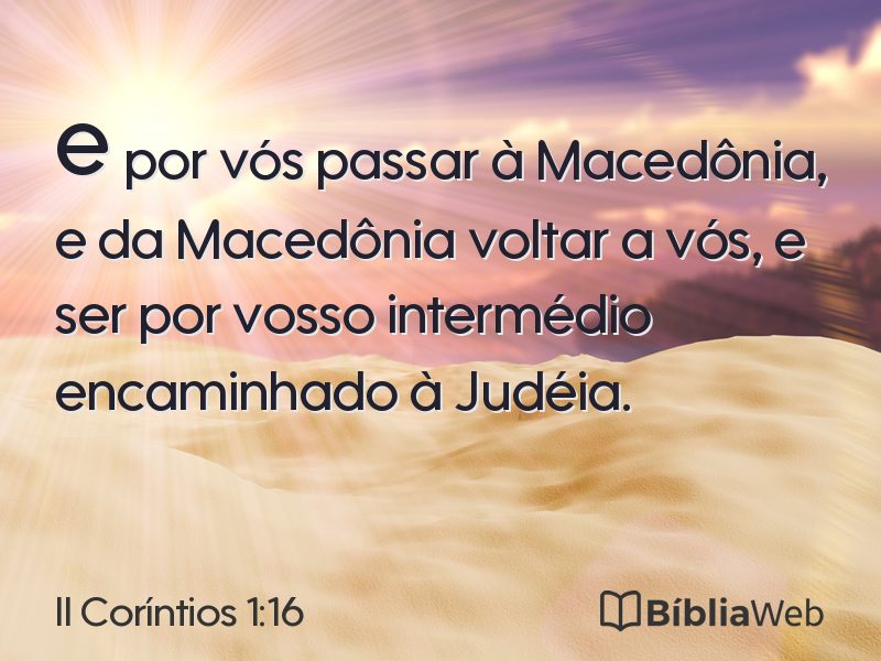 II Coríntios 1:16 em imagem para compartilhar