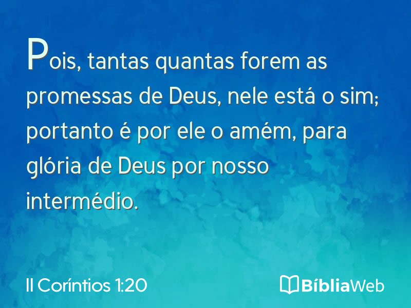 II Coríntios 1:20 em imagem para compartilhar