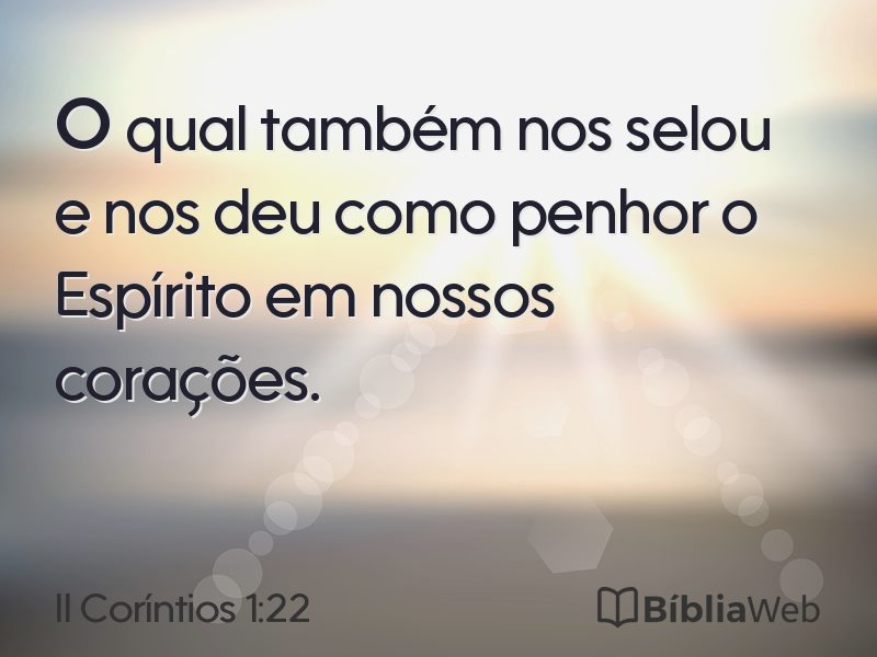 II Coríntios 1:22 em imagem para compartilhar
