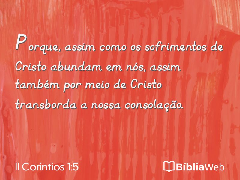 II Coríntios 1:5 em imagem para compartilhar