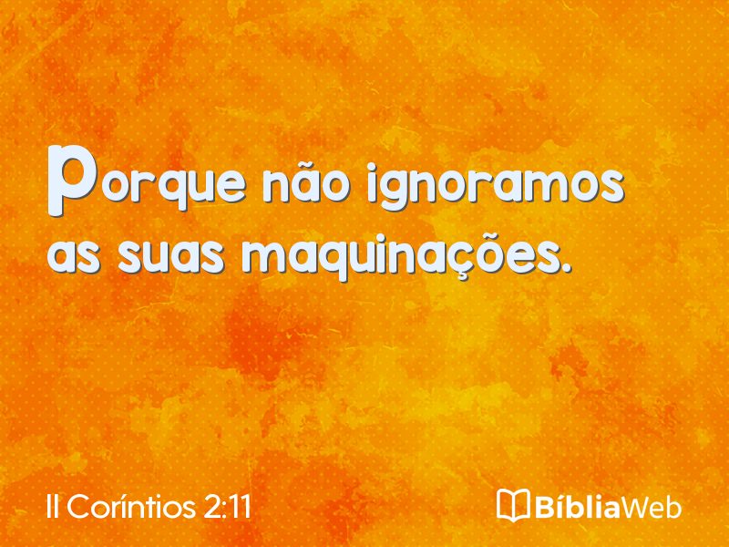 II Coríntios 2:11 em imagem para compartilhar