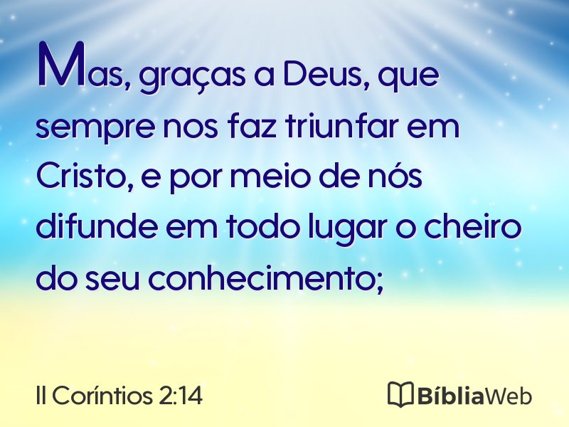 II Coríntios 2:14 em imagem para compartilhar