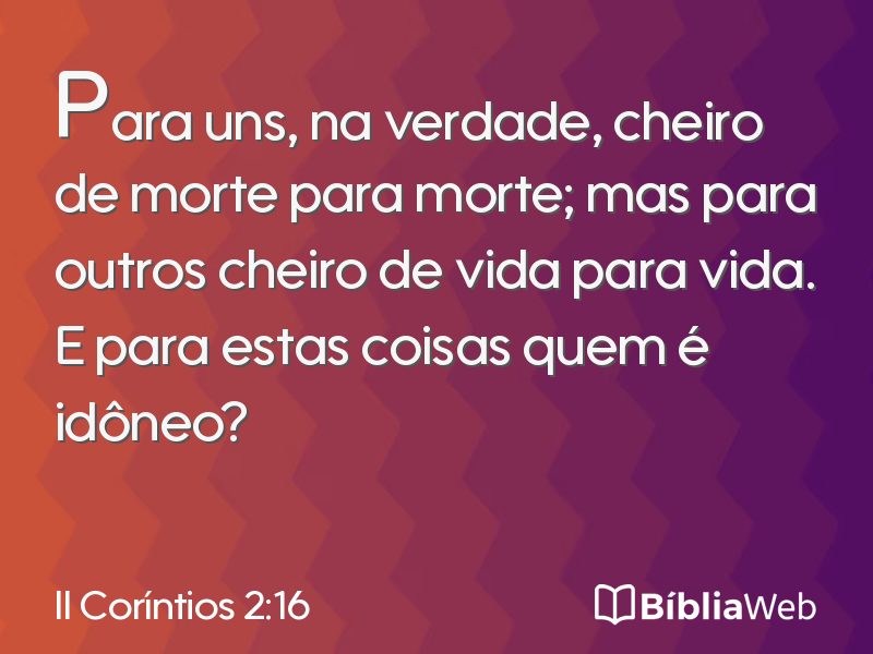 II Coríntios 2:16 em imagem para compartilhar
