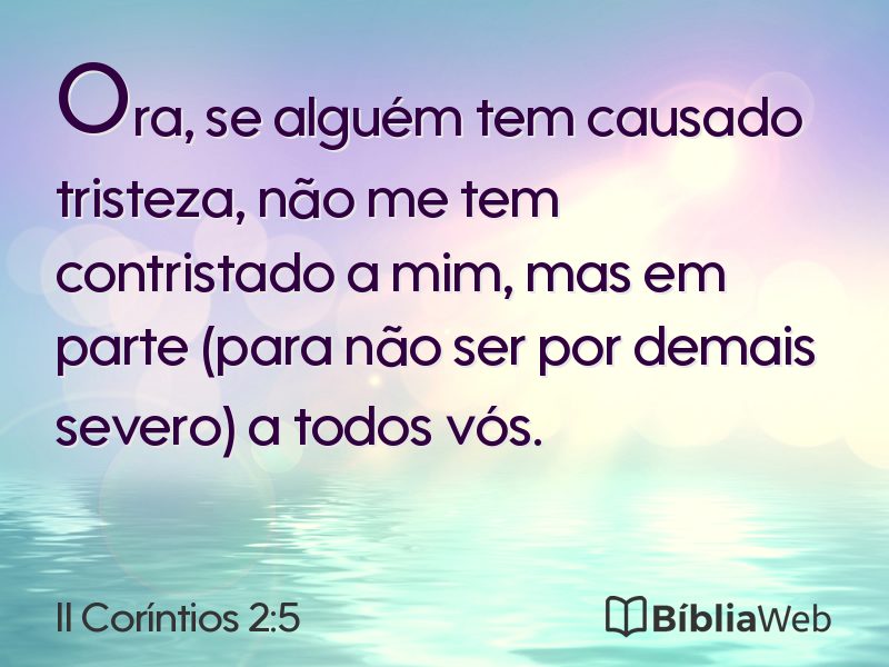 II Coríntios 2:5 em imagem para compartilhar