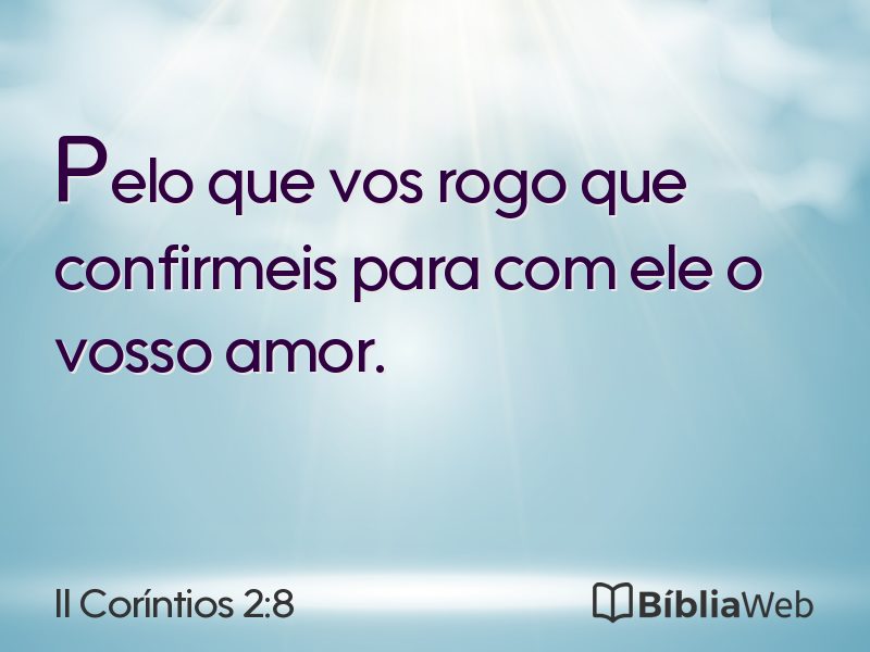 II Coríntios 2:8 em imagem para compartilhar