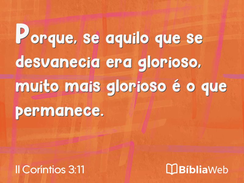II Coríntios 3:11 em imagem para compartilhar