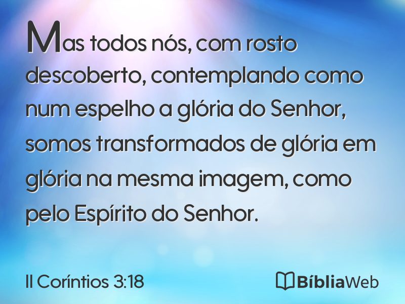 II Coríntios 3:18 em imagem para compartilhar