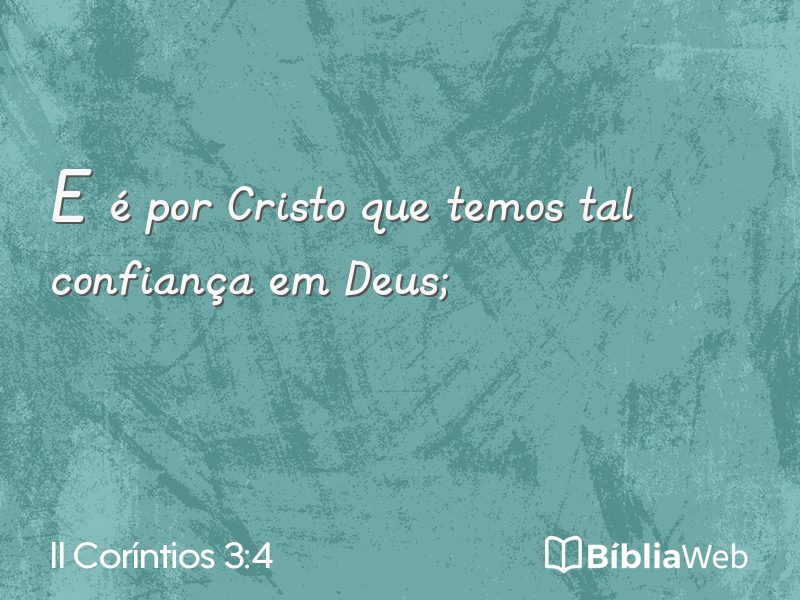 II Coríntios 3:4 em imagem para compartilhar