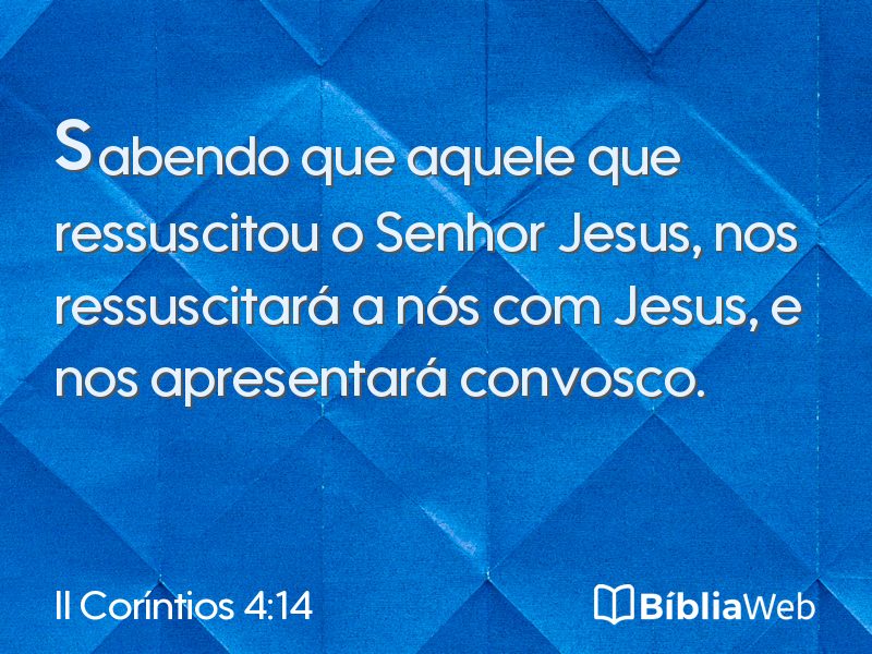 II Coríntios 4:14 em imagem para compartilhar