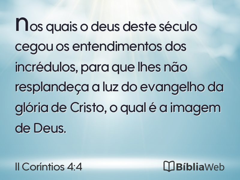 II Coríntios 4:4 em imagem para compartilhar