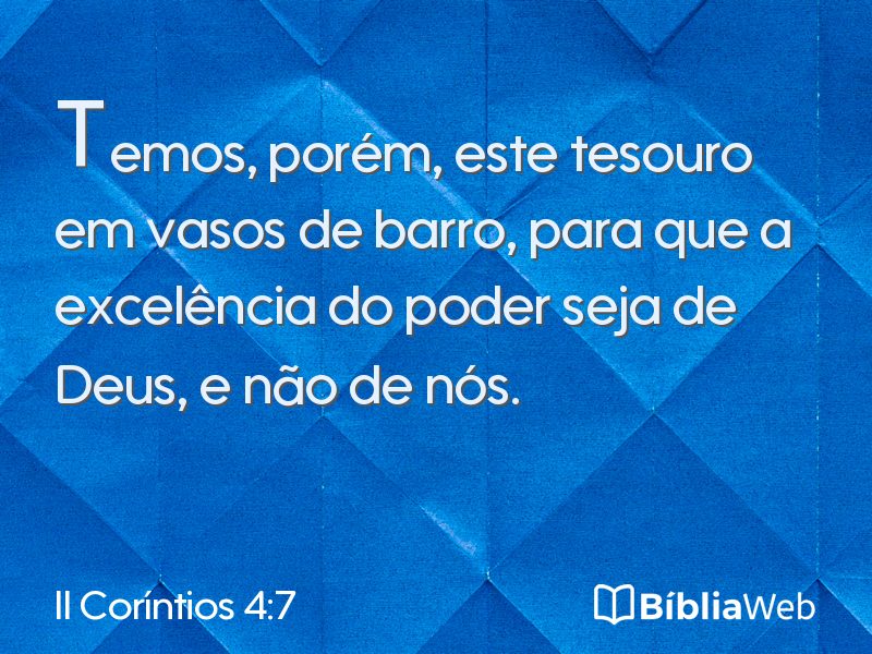 II Coríntios 4:7 em imagem para compartilhar