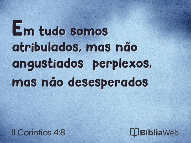 II Coríntios 4:8 em imagem para compartilhar