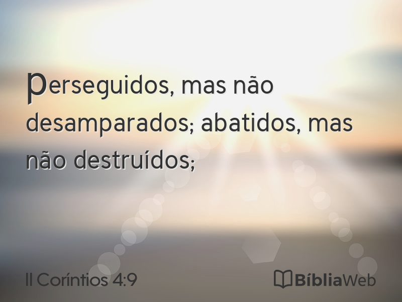 II Coríntios 4:9 em imagem para compartilhar
