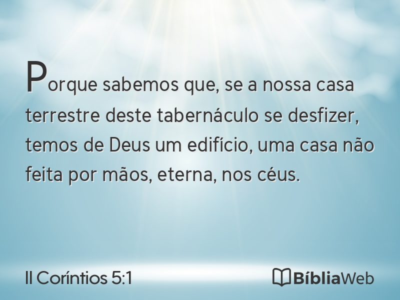 II Coríntios 5:1 em imagem para compartilhar