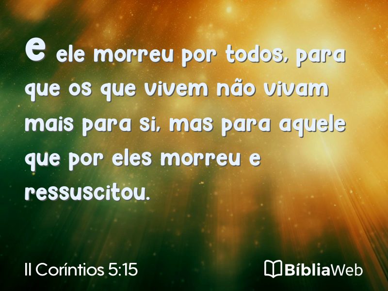 II Coríntios 5:15 em imagem para compartilhar