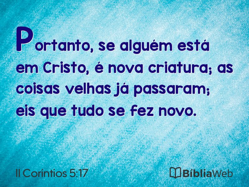 II Coríntios 5:17 em imagem para compartilhar