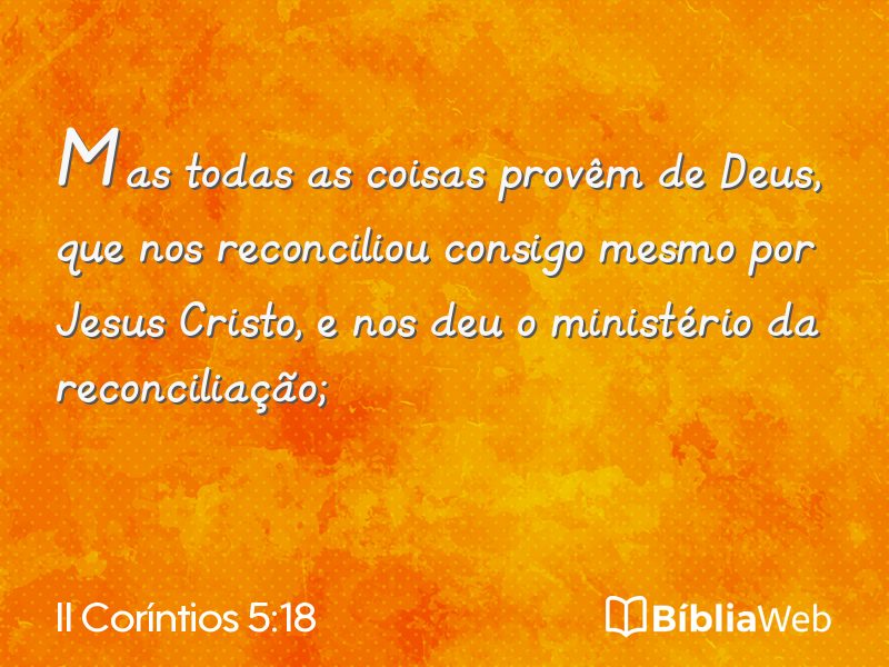 II Coríntios 5:18 em imagem para compartilhar
