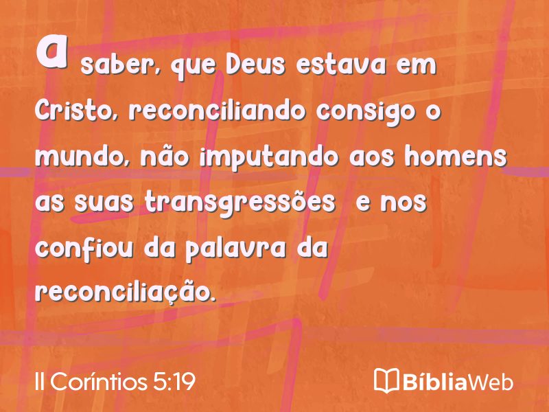 II Coríntios 5:19 em imagem para compartilhar