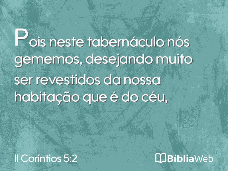 II Coríntios 5:2 em imagem para compartilhar