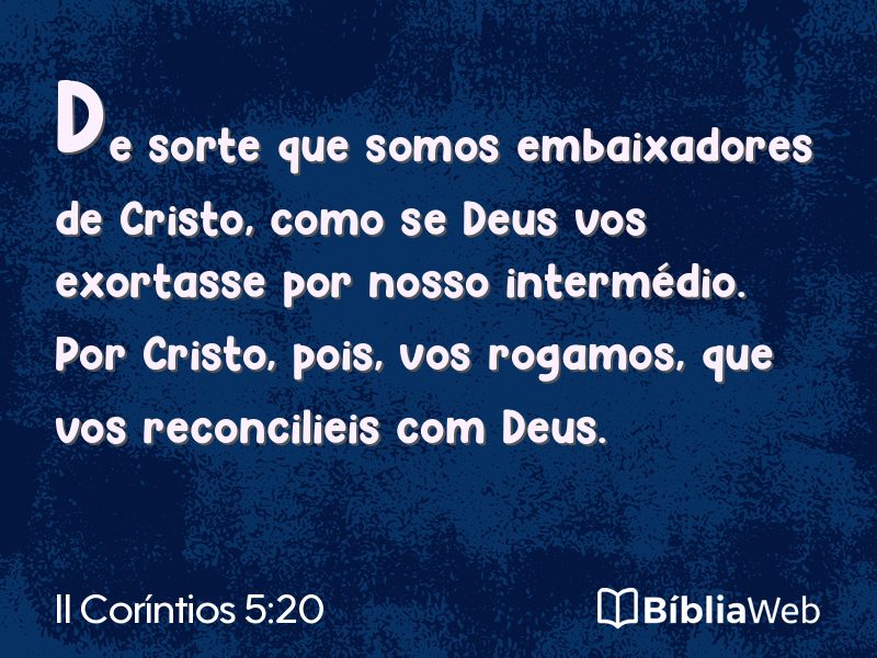 II Coríntios 5:20 em imagem para compartilhar