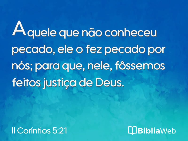 II Coríntios 5:21 em imagem para compartilhar