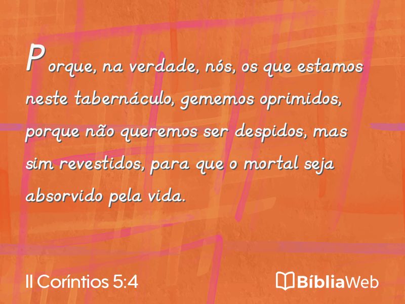 II Coríntios 5:4 em imagem para compartilhar