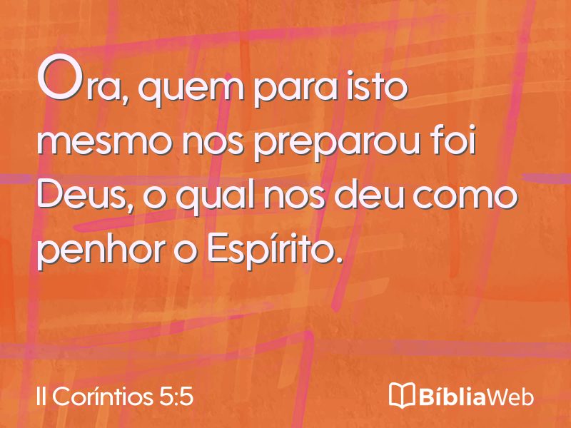 II Coríntios 5:5 em imagem para compartilhar