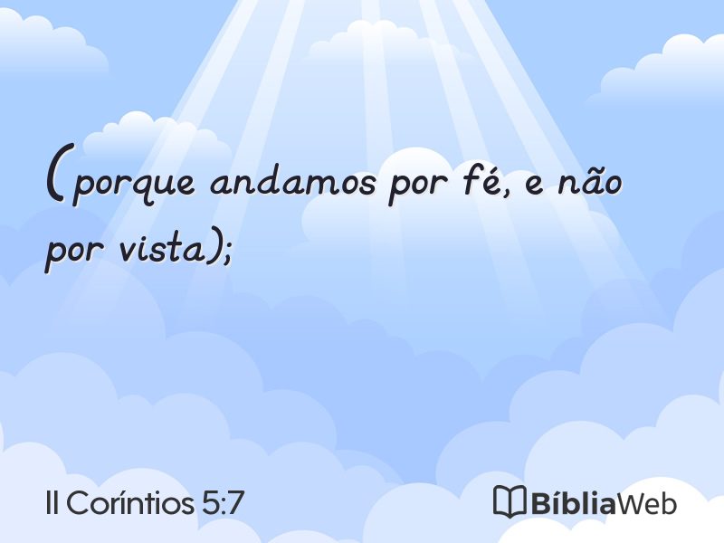 II Coríntios 5:7 em imagem para compartilhar