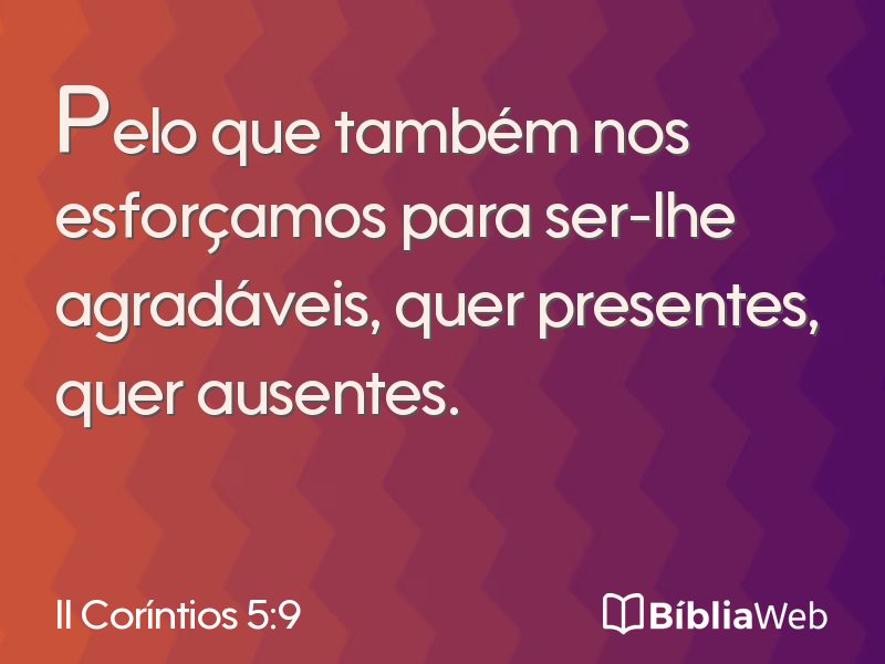 II Coríntios 5:9 em imagem para compartilhar