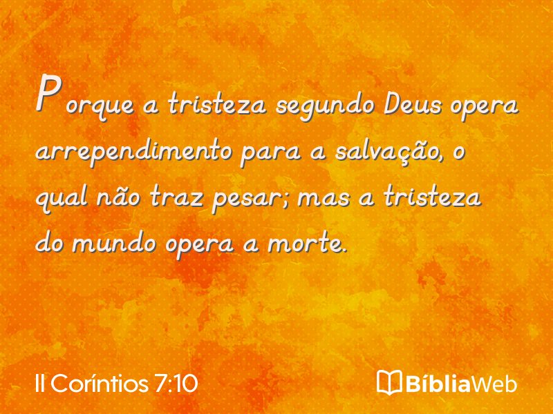 II Coríntios 7:10 em imagem para compartilhar