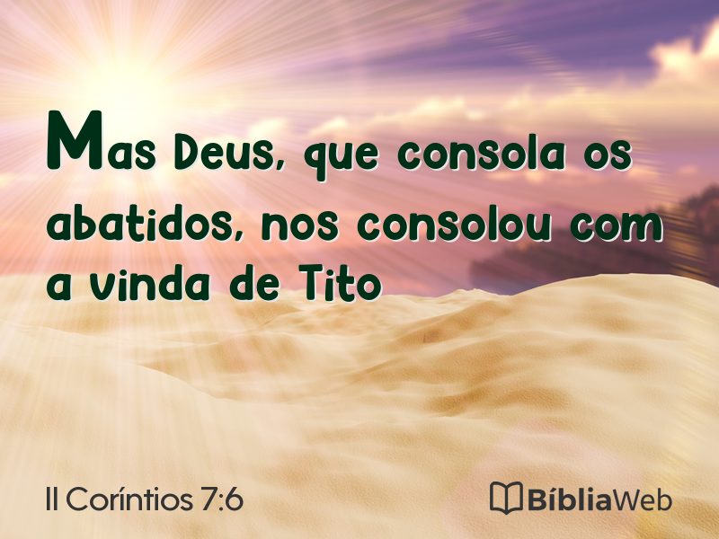 II Coríntios 7:6 em imagem para compartilhar