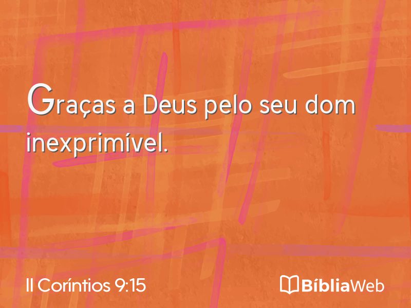 II Coríntios 9:15 em imagem para compartilhar
