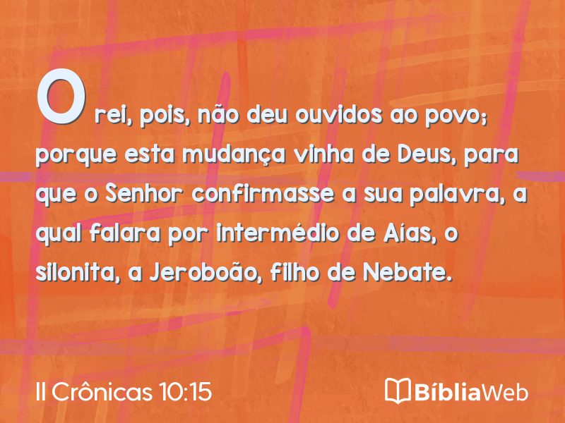 II Crônicas 10:15 em imagem para compartilhar