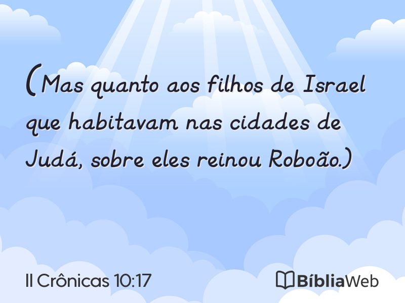 II Crônicas 10:17 em imagem para compartilhar