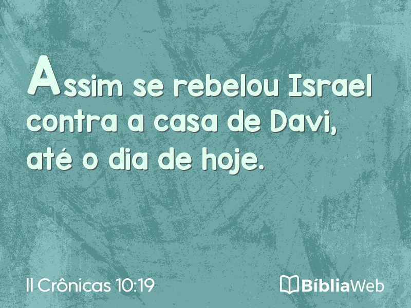 II Crônicas 10:19 em imagem para compartilhar