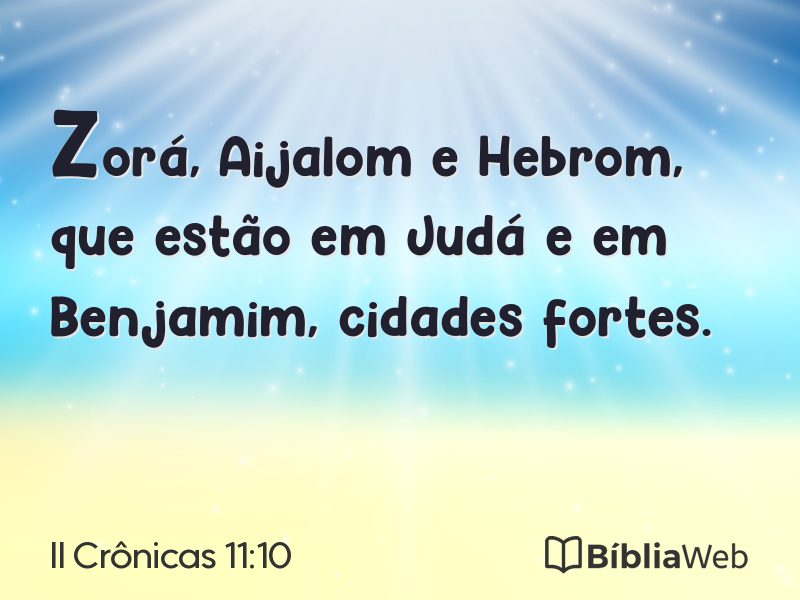 II Crônicas 11:10 em imagem para compartilhar
