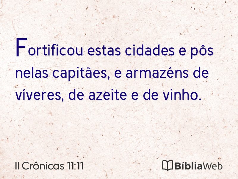 II Crônicas 11:11 em imagem para compartilhar
